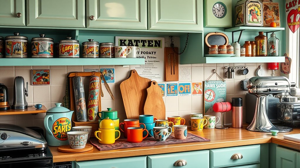 showcase vintage kitchenware elegance