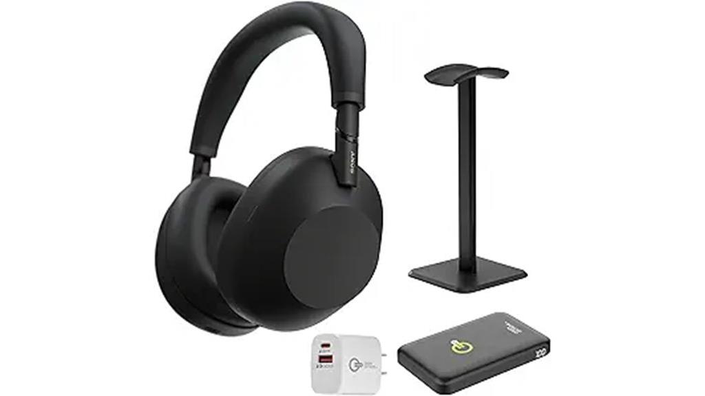 sony headphone with accessories