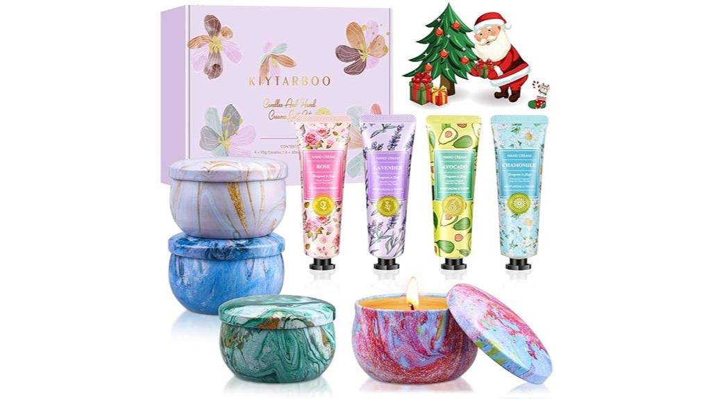 spa candle hand cream set