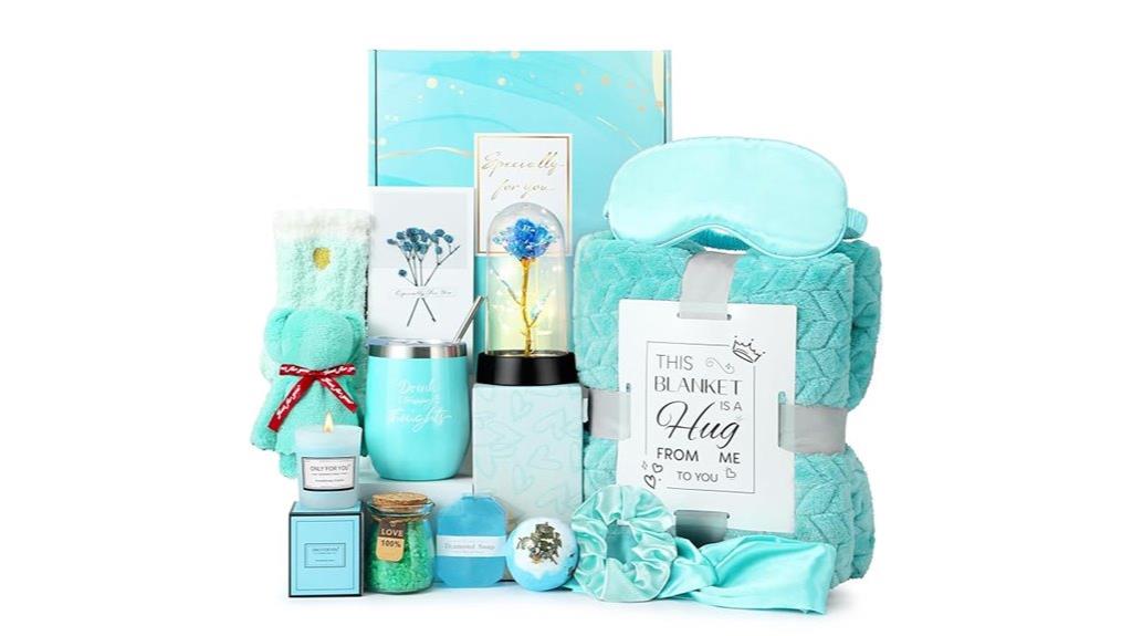 spa gift set with blanket