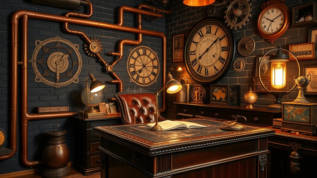 steampunk walls transform workspace