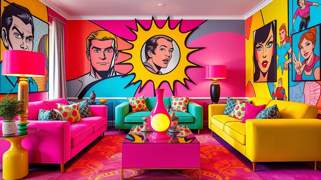 vibrant pop art decor