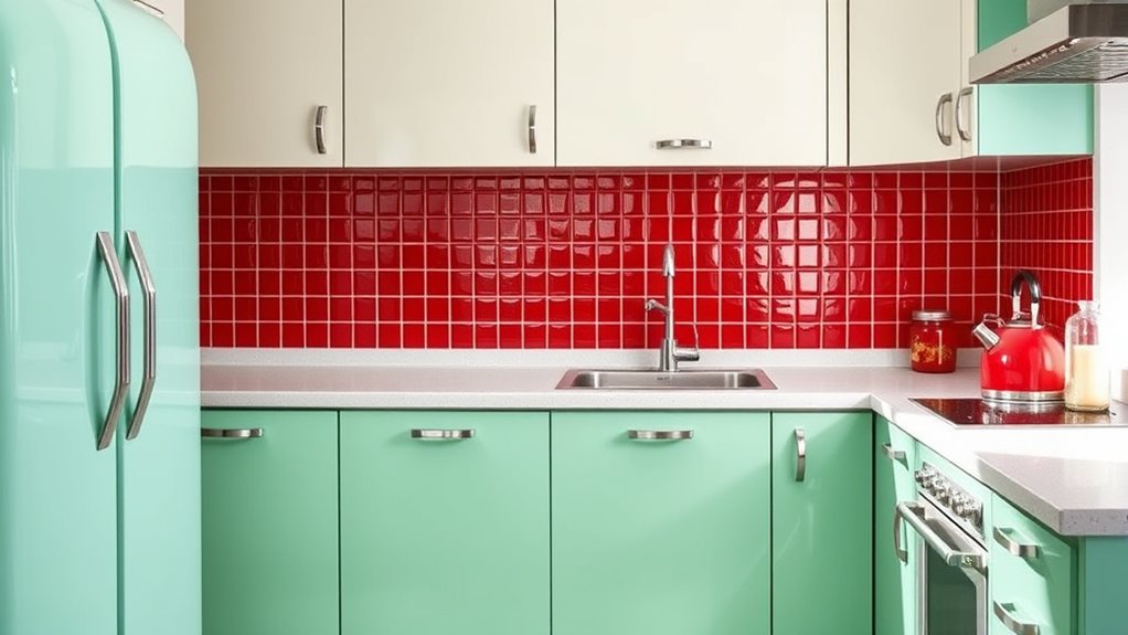vibrant retro kitchen decor