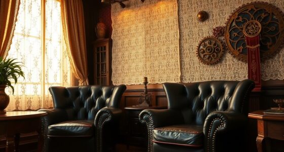 victorian leather lace decor