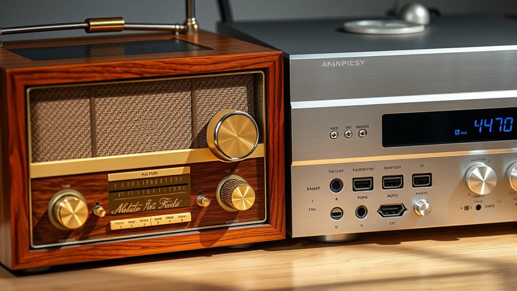 vintage analog modern digital