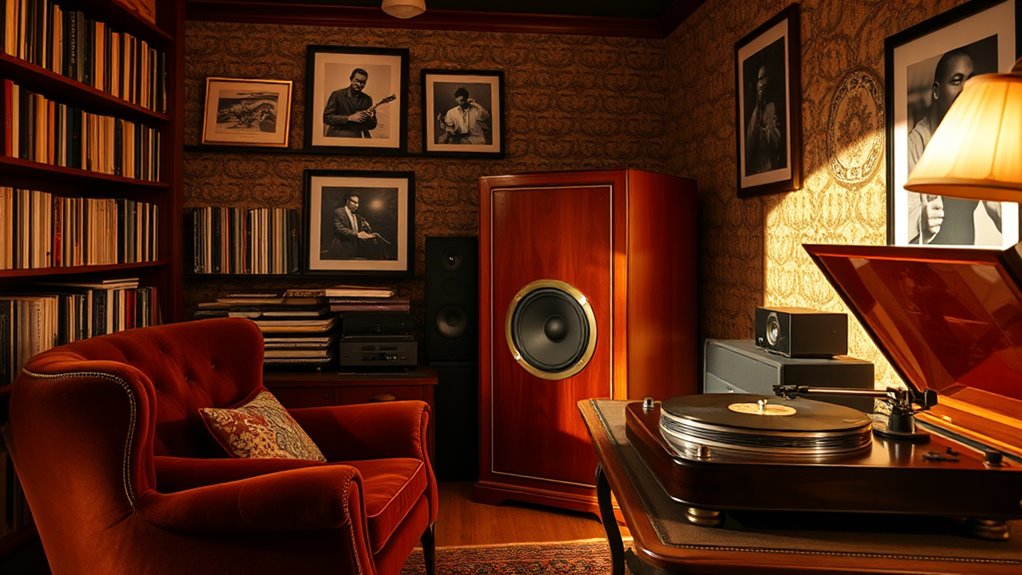 vintage audiophile listening room