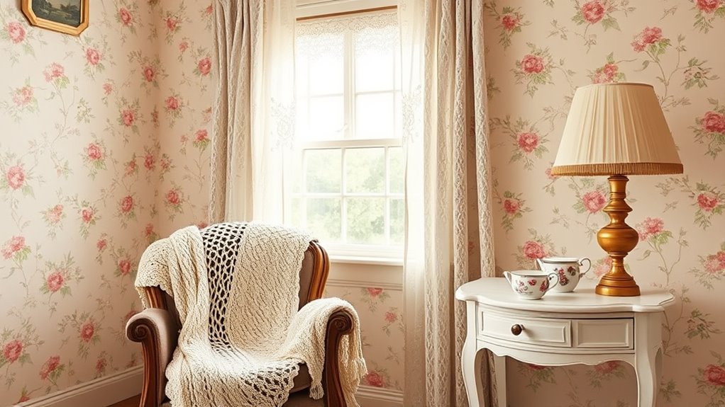 vintage floral antique decor