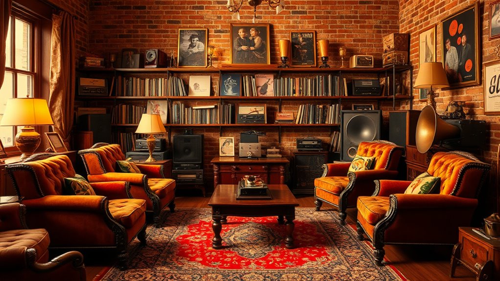 vintage furniture and retro colors