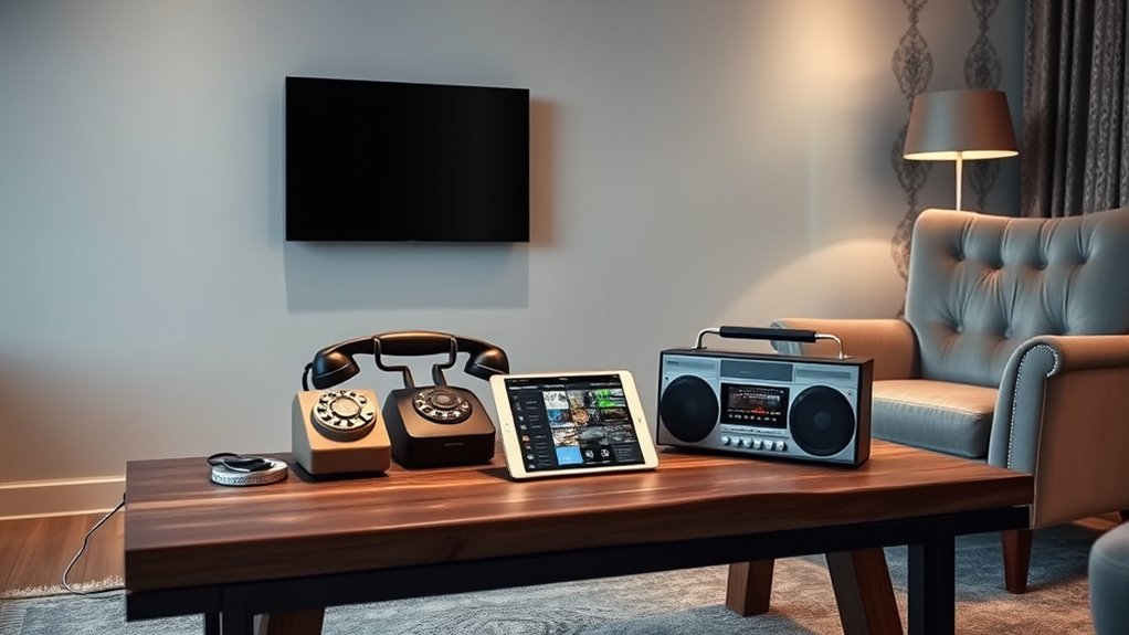 vintage gadgets in modern homes