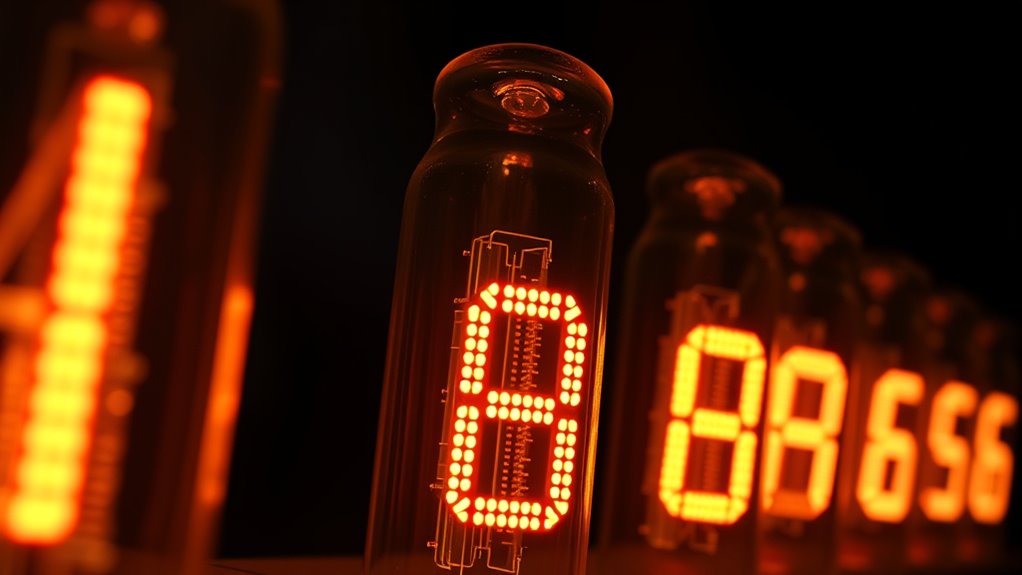 vintage glass electronic display