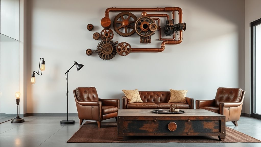 vintage industrial decor accents