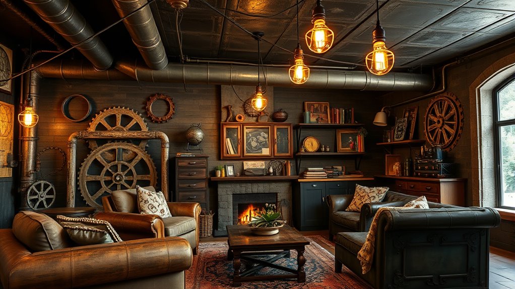 vintage industrial earthy tones