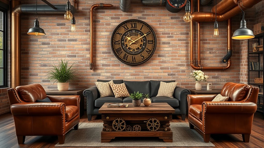 vintage industrial steampunk furniture