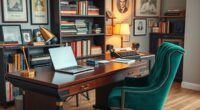 vintage inspired tech workspace