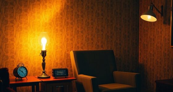 vintage lamps with modern bulbs