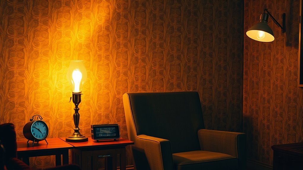 vintage lamps with modern bulbs