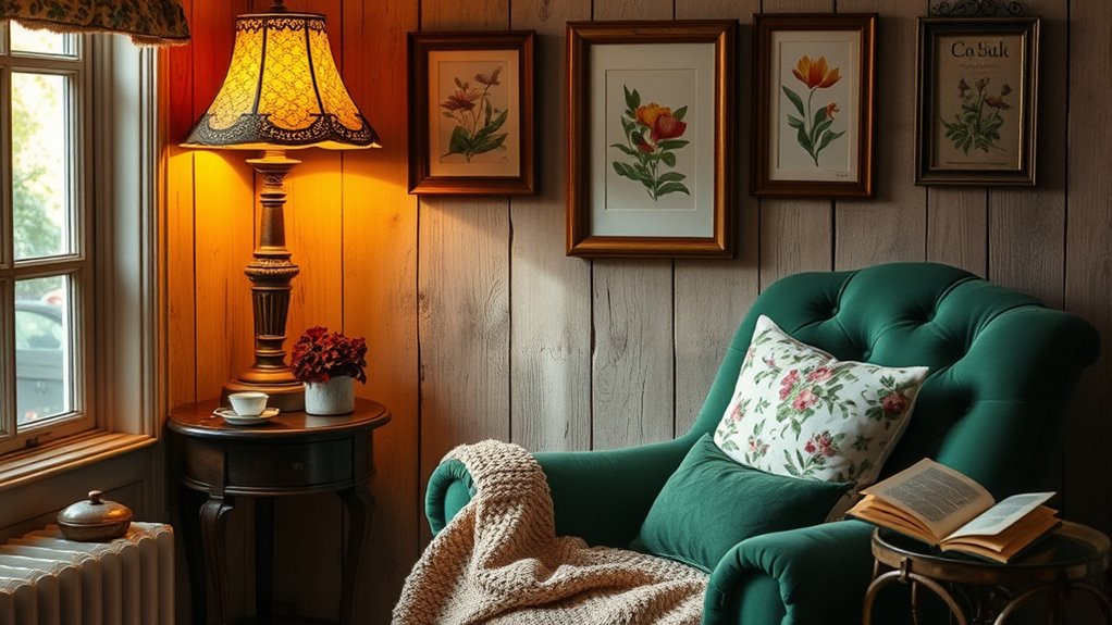 vintage lighting creates cozy ambiance