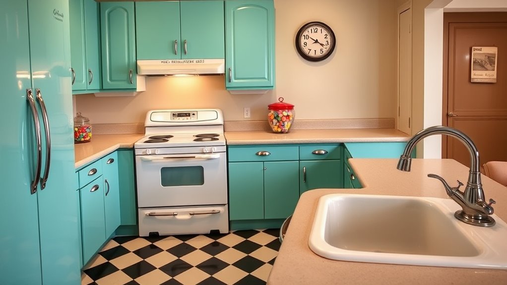 vintage pastel kitchen decor