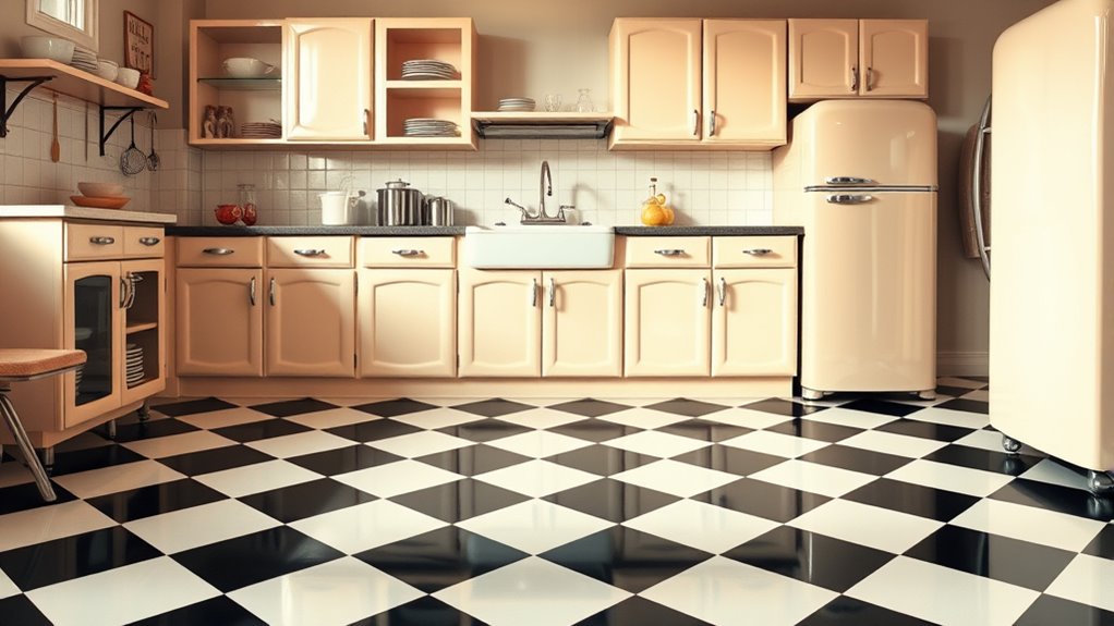 vintage patterned floor design