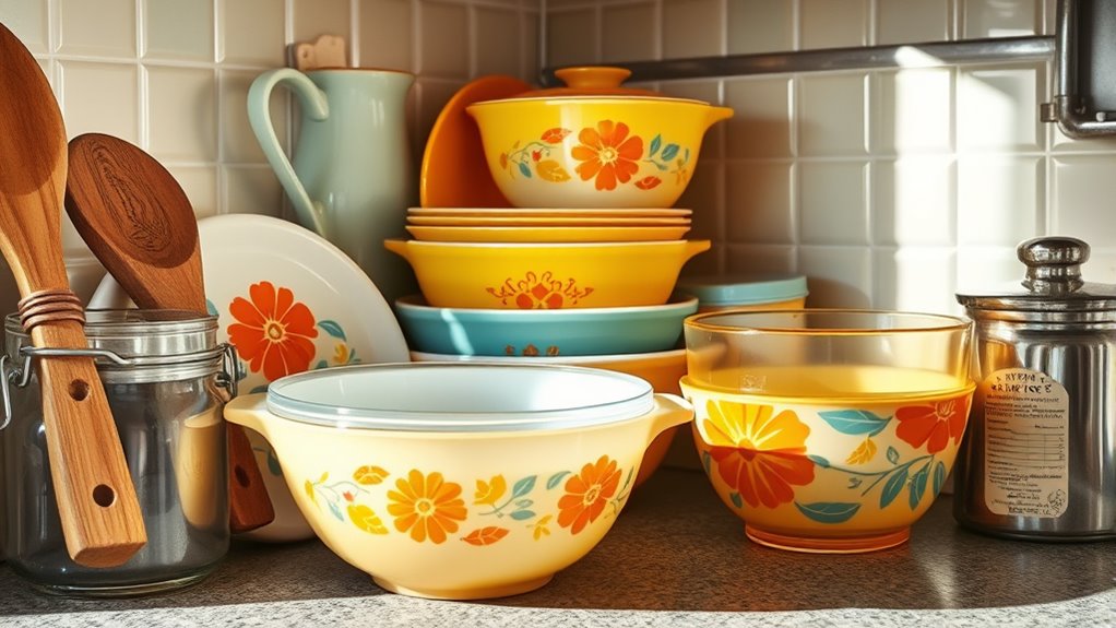 vintage pyrex kitchen decor