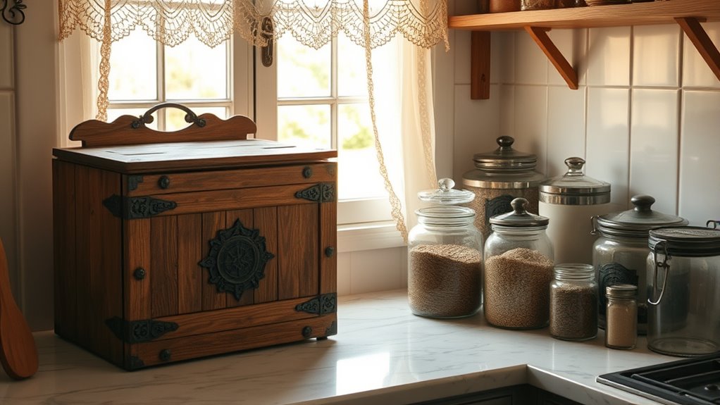 vintage style bread storage