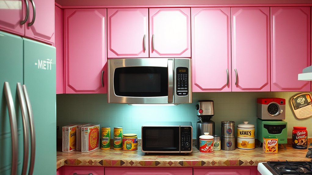 1980s microwave kitchen dominance