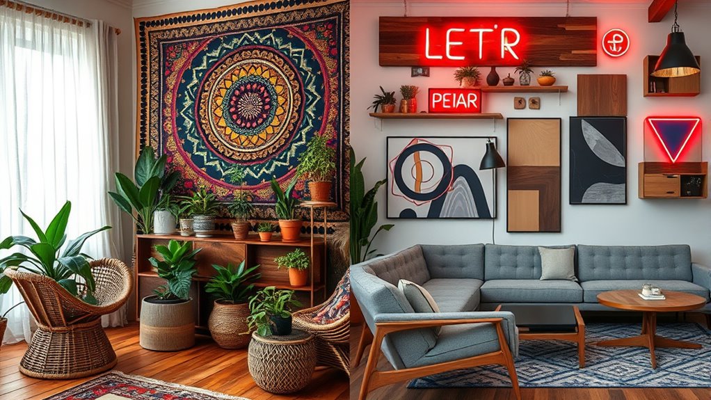 boho eclectic textured textiles