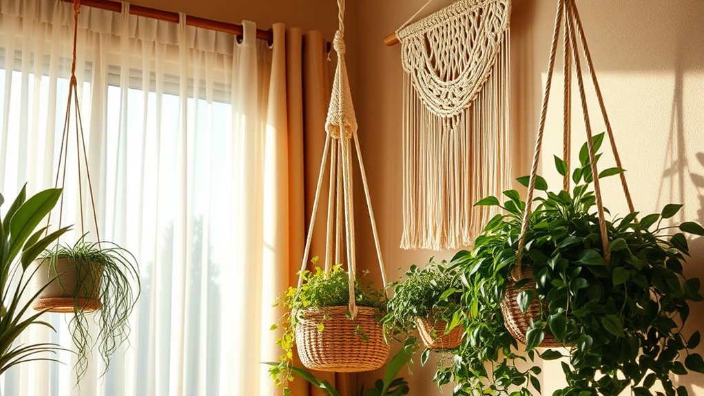 boho plant wall decor