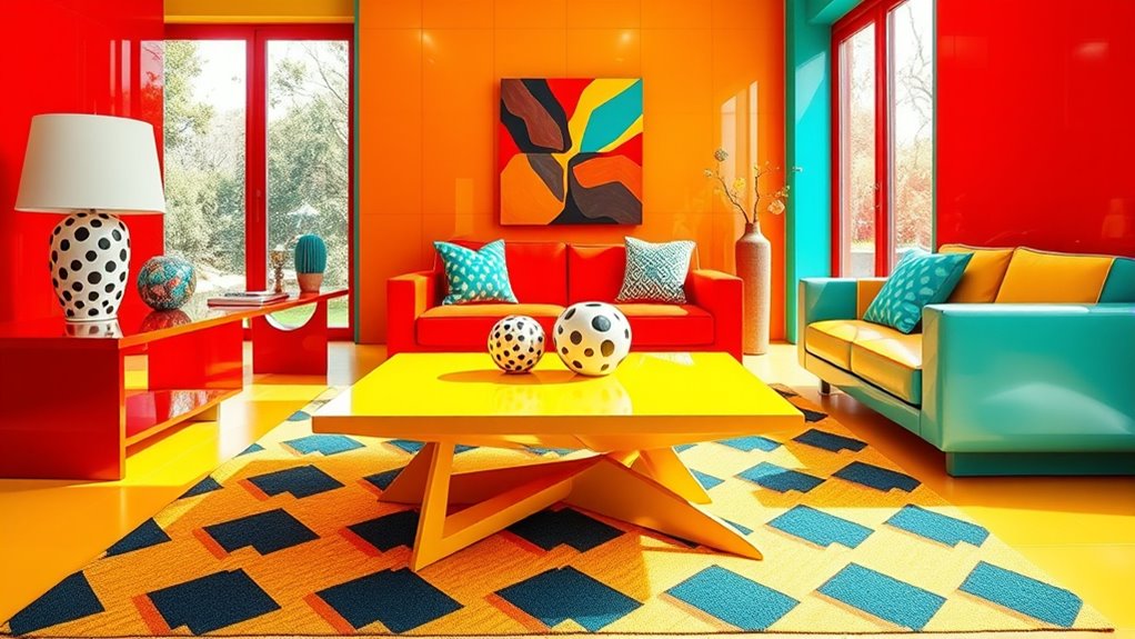 bold colorful geometric patterns