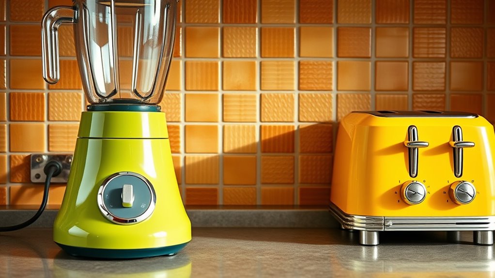 bold retro appliance colors