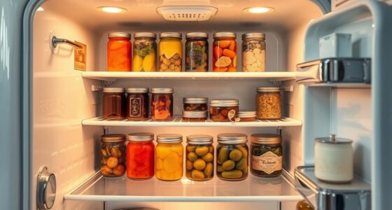 classic refrigerator interior layout