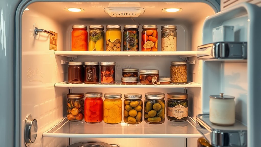 classic refrigerator interior layout