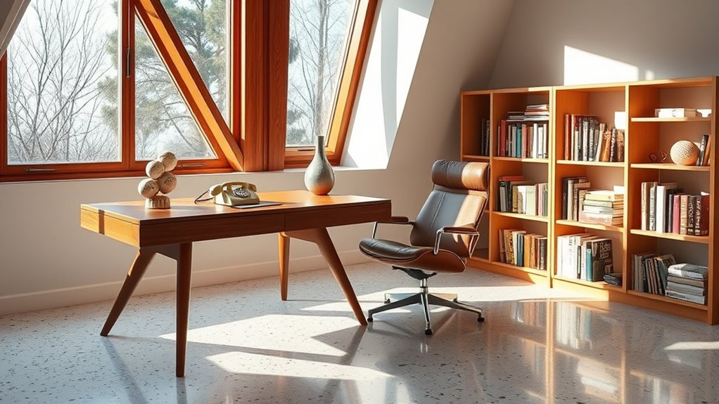 colorful sleek wood accents