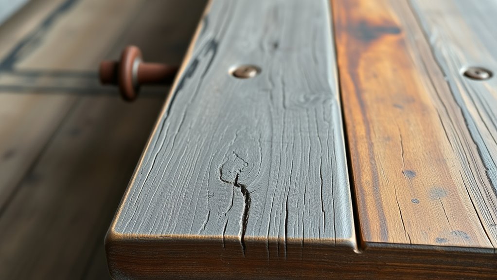 create a distressed industrial furniture finish