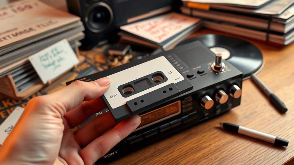 create vintage cassette mixtape