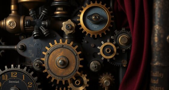 dark tones define steampunk