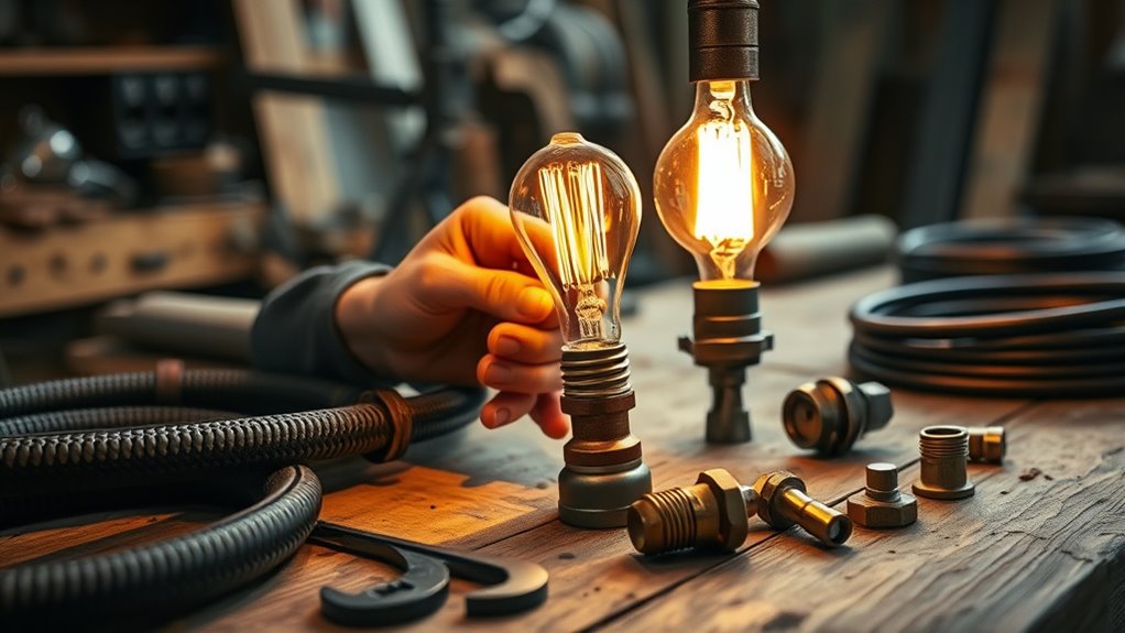 diy industrial pipe lamp