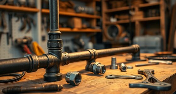 diy pipe lamp construction