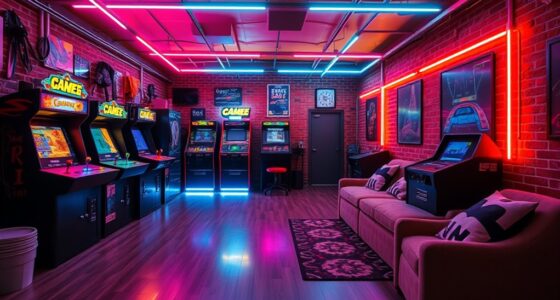 garage transformed into arcade