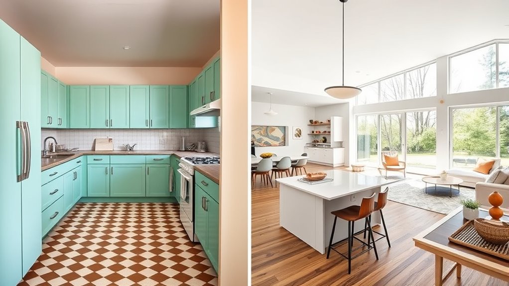 kitchen layout transformations
