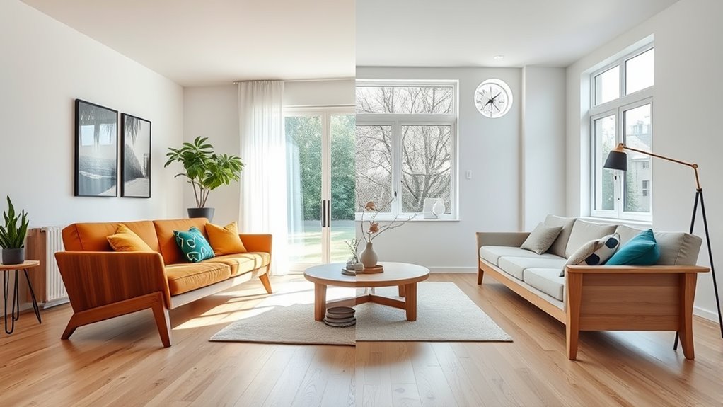 mid century bold versus minimal