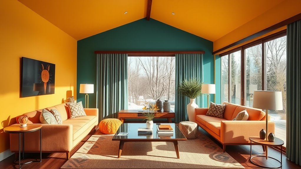 mid century modern color palette