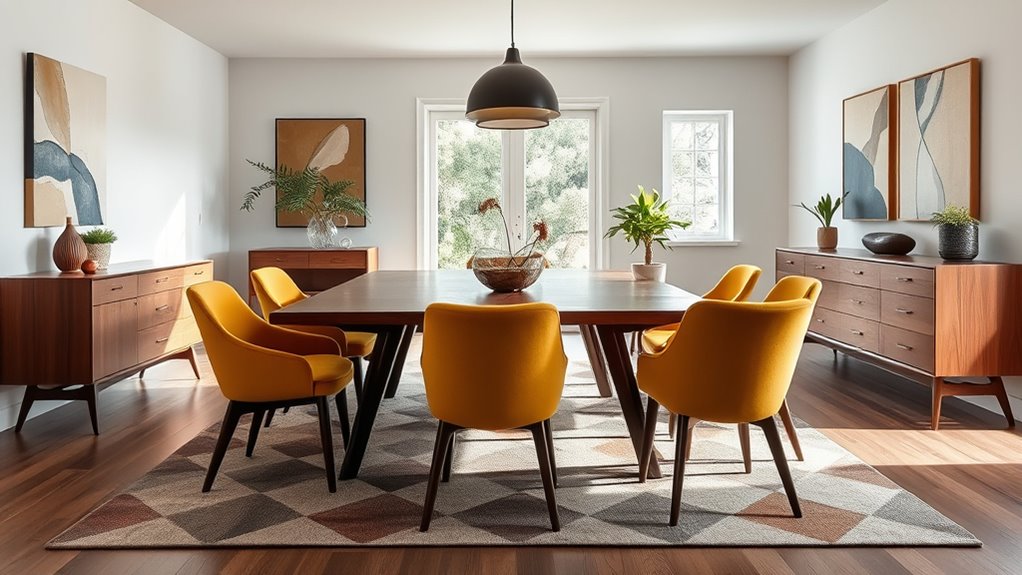 mid century modern dining