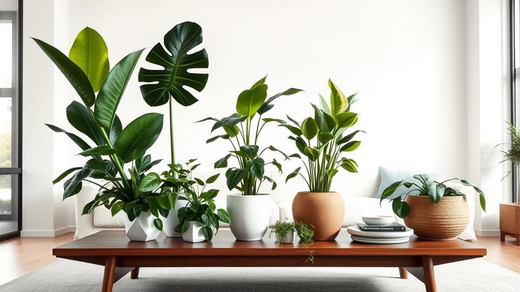 mid century modern houseplants