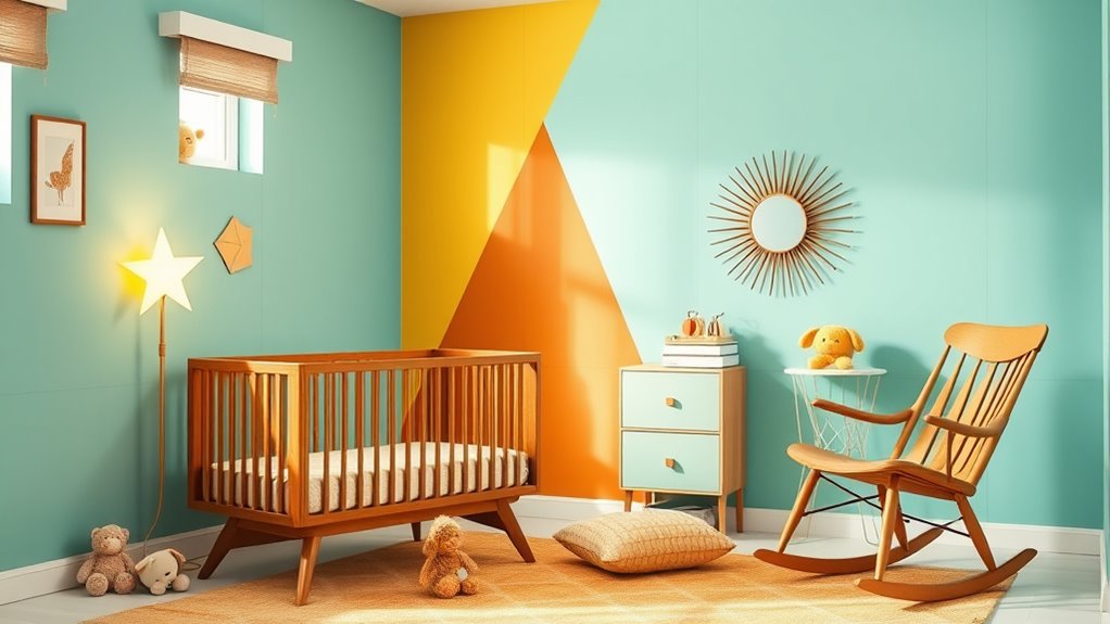 mid century modern nursery design
