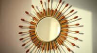 mid century starburst mirror