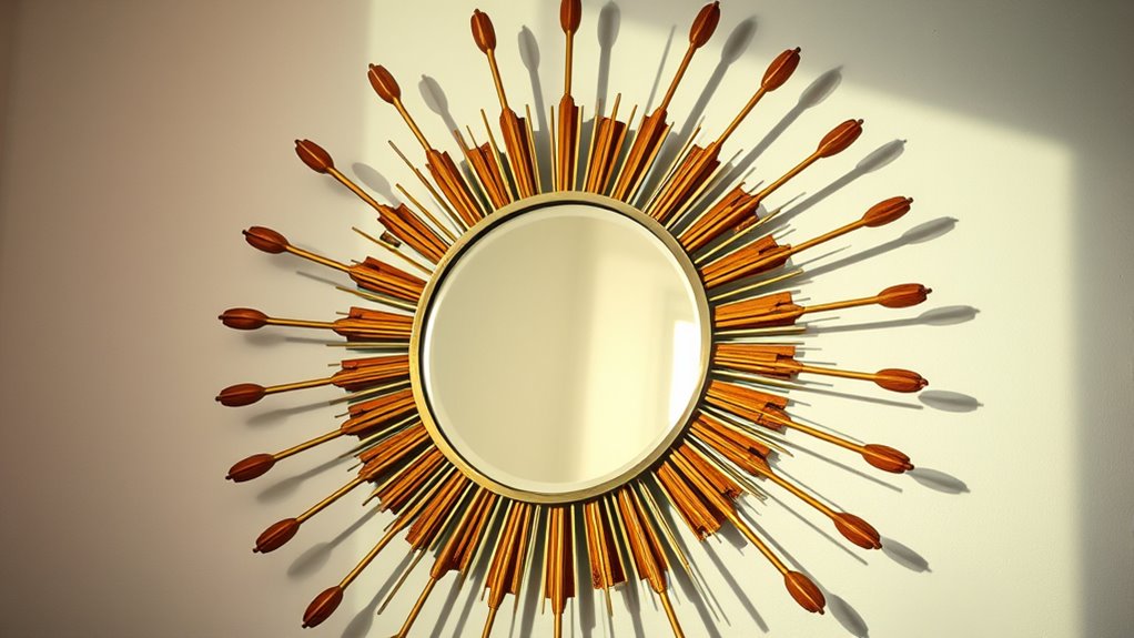 mid century starburst mirror
