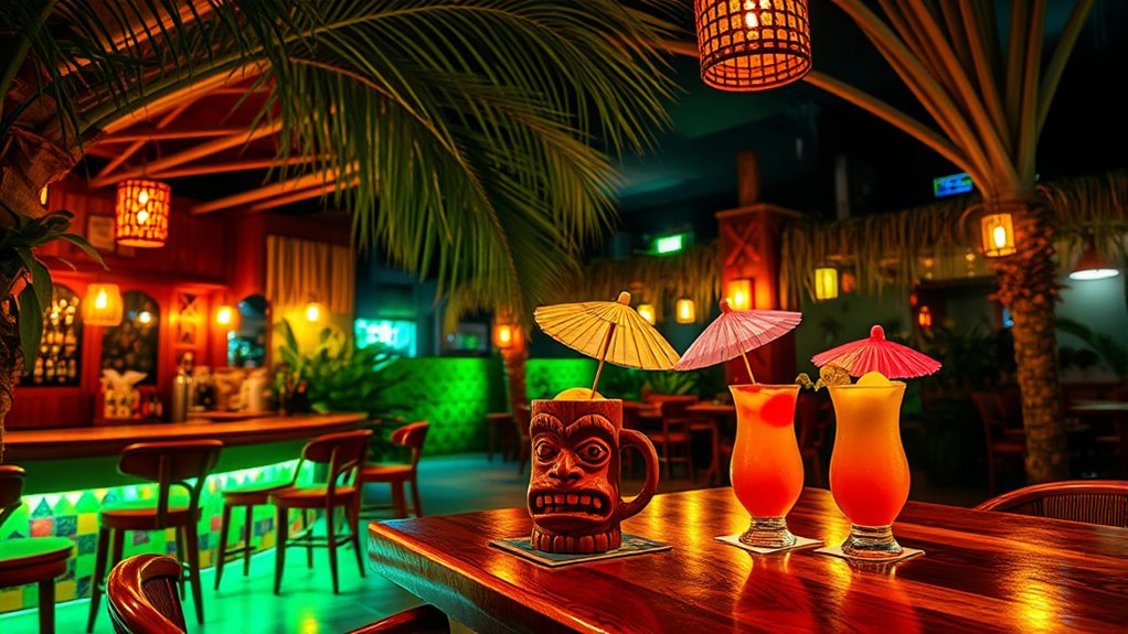 mid century tiki decor