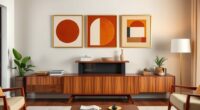 mid century wall art arrangement