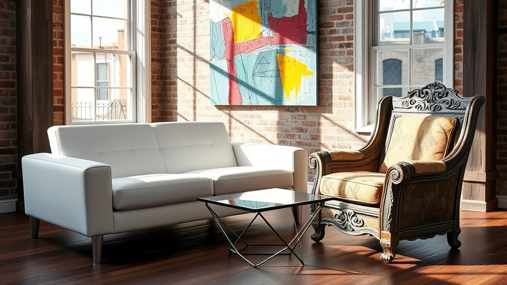 modern vintage furniture blend